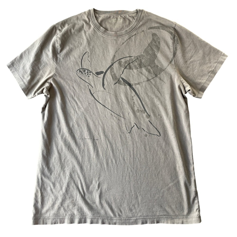 Crazy Shirts Wyland Sea Turtle Graphic Tee Mens S Gray Ocean Marine Life 2005